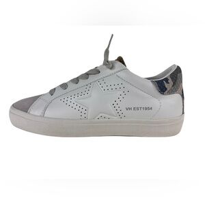 VINTAGE HAVANA Gemma Star Leather Sneaker | White & Camo | Size 6 | NIB